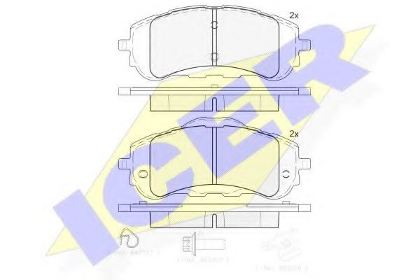 Тормозные колодки ICER 182160
