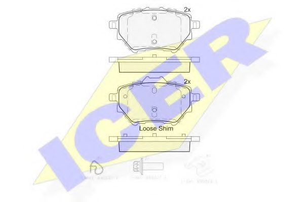 Тормозные колодки ICER 182162