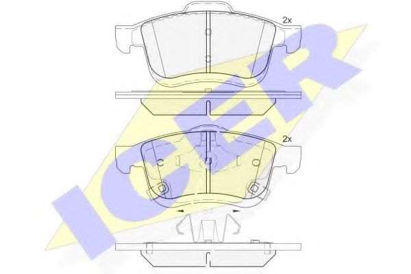 Тормозные колодки ICER 182165