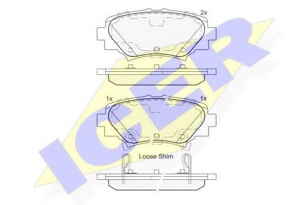 Тормозные колодки ICER 182169