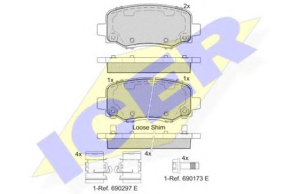 Тормозные колодки ICER 182176-203