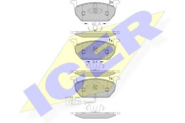 Тормозные колодки ICER 182189