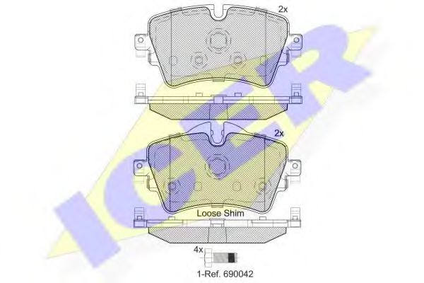 Тормозные колодки ICER 182211