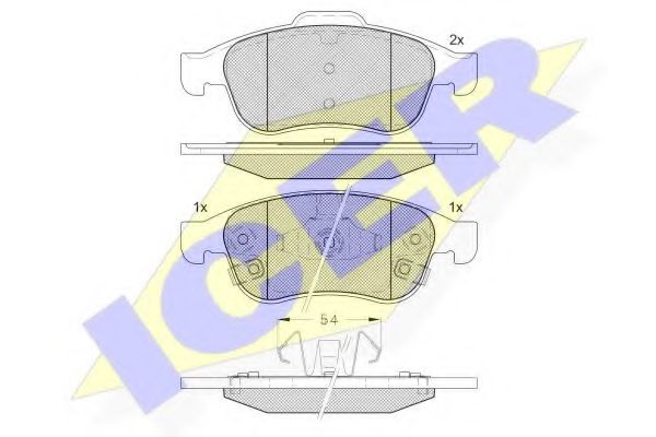 Тормозные колодки ICER 182228