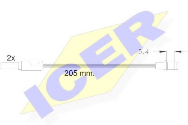 Датчик износа тормозных колодок icer 610185 E C
