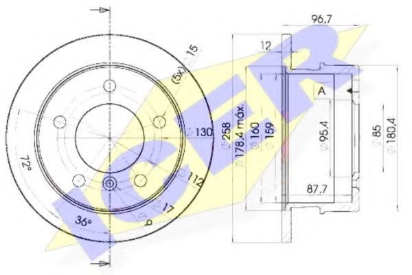 Тормозной диск ICER 78BD0184-1
