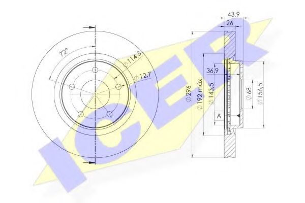 Тормозной диск ICER 78BD2057-2