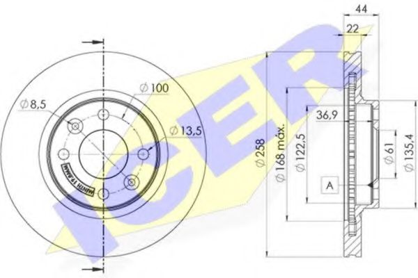 Тормозной диск ICER 78BD3108-2