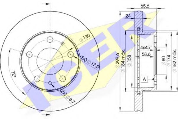 Тормозной диск ICER 78BD4682-2