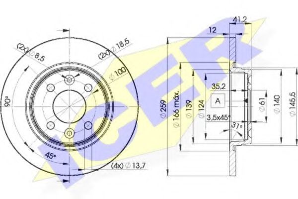 Тормозной диск ICER 78BD4707-2