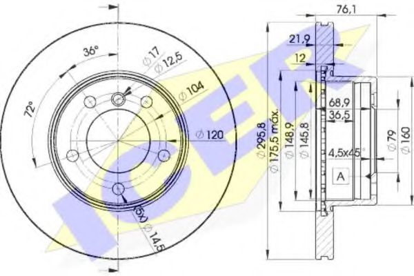 Тормозной диск ICER 78BD4839-1
