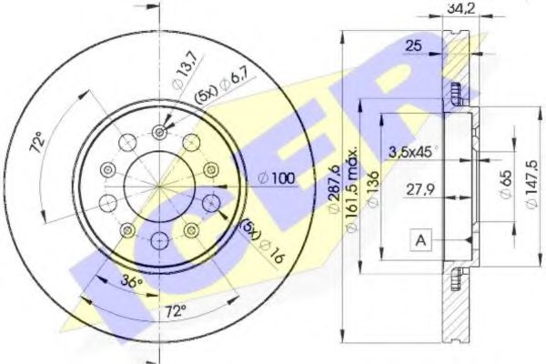 Тормозной диск ICER 78BD5604-2