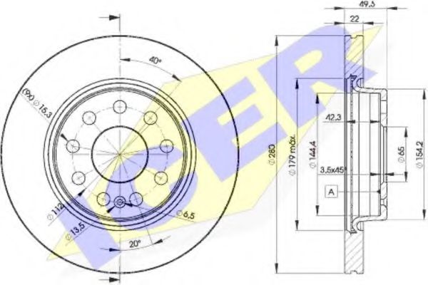 Тормозной диск ICER 78BD5614-2