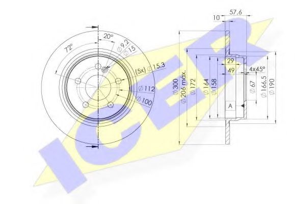 Тормозной диск ICER 78BD6474-2