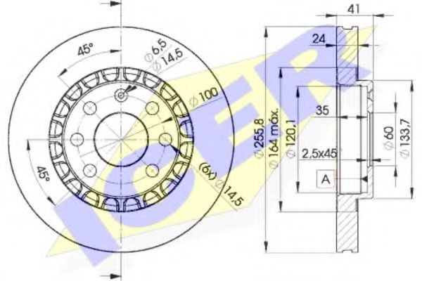 Тормозной диск ICER 78BD9042-2