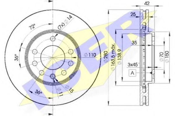 Тормозной диск ICER 78BD9060-2