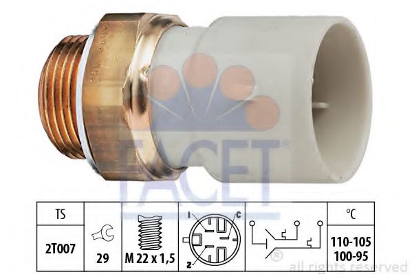 Датчик включения вентилятора FACET 7.5689