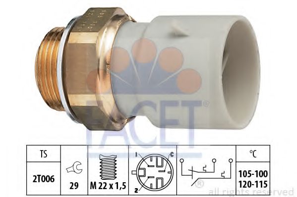Датчик включения вентилятора FACET 7.5649