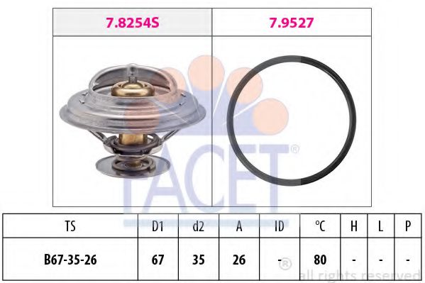 Термостат FACET 7.8254