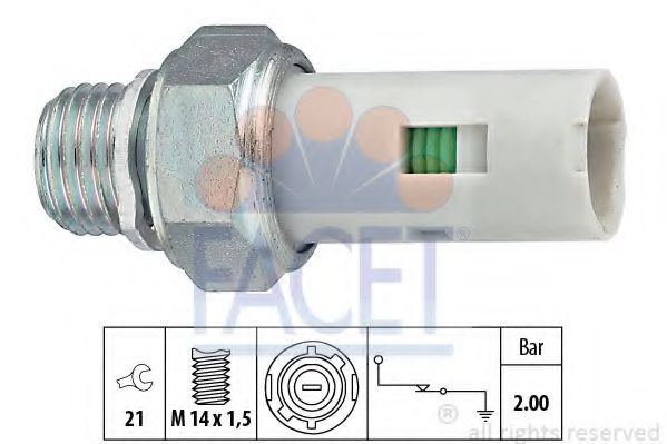 Датчик давления масла FACET 7.0084