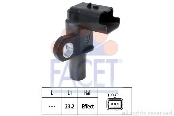 Датчик положения коленвала FACET 9.0332