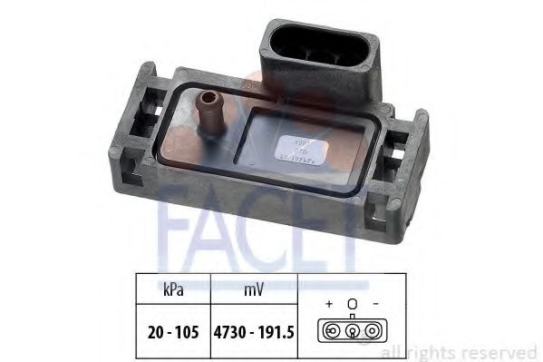 Датчик давления наддува facet 10.3007