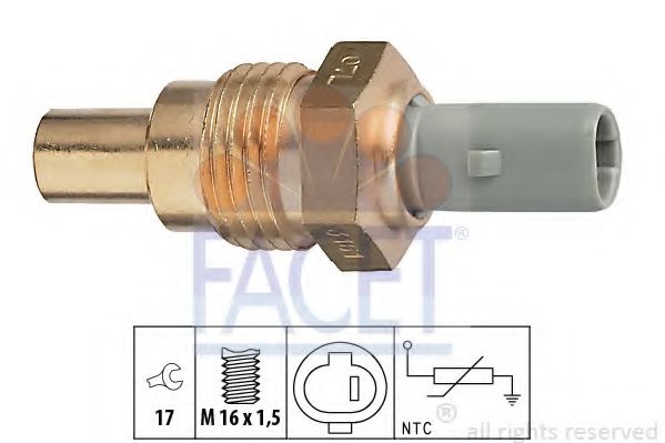 Датчик температуры охлаждающей жидкости FACET 7.3161