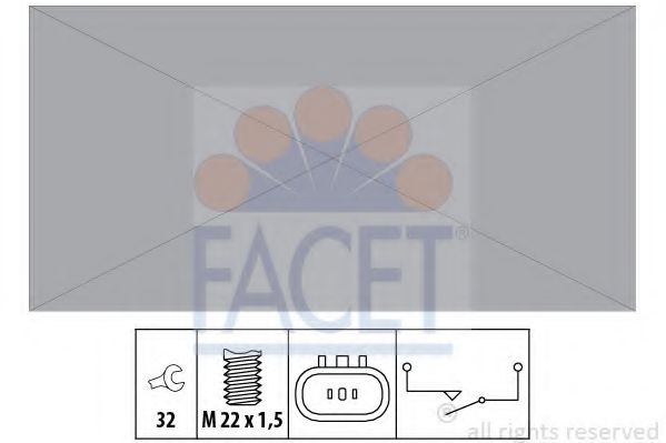 датчик заднего хода FACET 7.6308