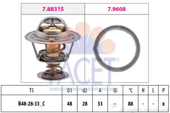 Термостат FACET 7.8831