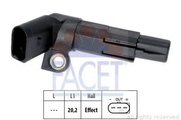 Датчик импульсов; Датчик импульсов, маховик FACET 9.0683