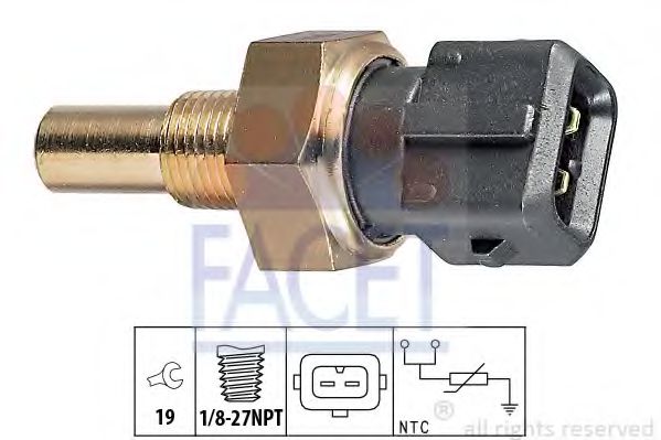 Датчик температуры охлаждающей жидкости FACET 7.3119