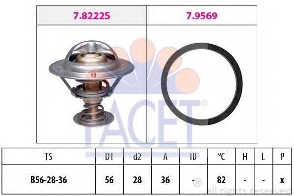 Термостат FACET 7.8222