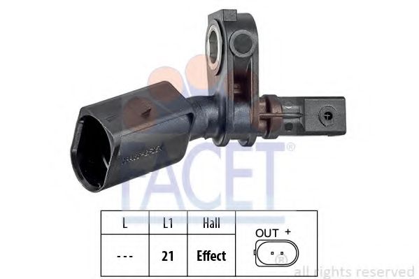 Датчик АБС FACET 21.0011