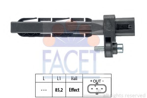 Датчик импульсов; Датчик импульсов, маховик FACET 9.0758