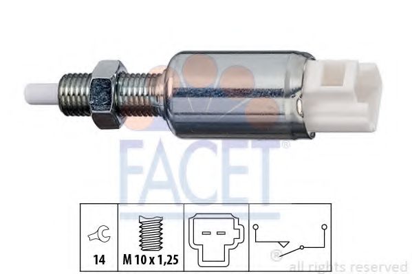 Выключатель, привод сцепления (Tempomat) FACET 7.1258