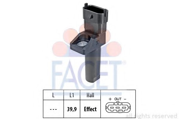 Датчик импульсов; Датчик импульсов, маховик FACET 9.0654