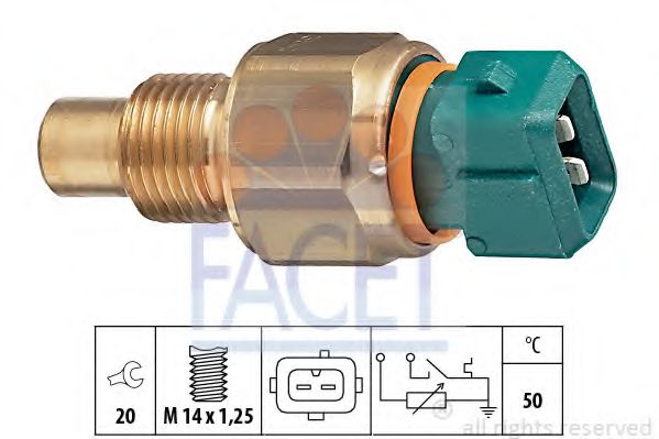 Датчик температуры охлаждающей жидкости FACET 7.3542