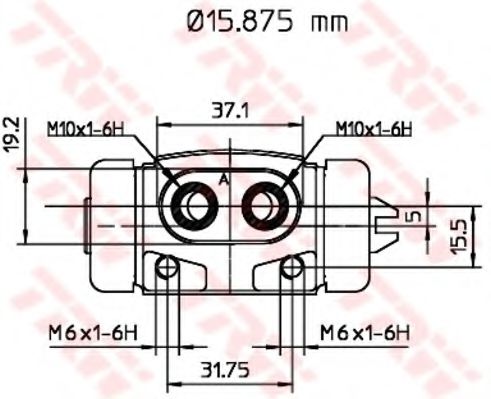 Рабочий тормозной цилиндр trw BWB145