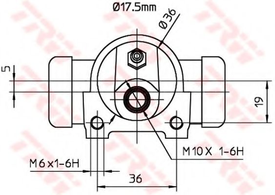Рабочий тормозной цилиндр TRW BWC156 Рабочий тормозной цилиндр TRW BWC156