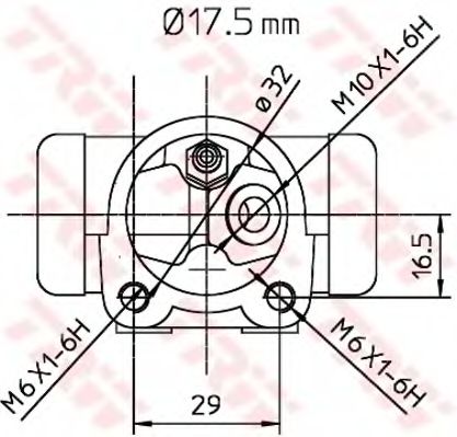 Рабочий тормозной цилиндр TRW BWC248 Рабочий тормозной цилиндр TRW BWC248