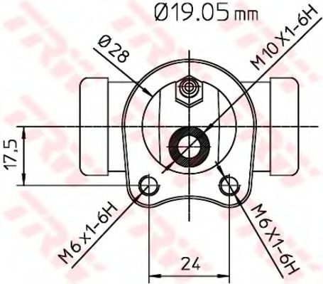 Рабочий тормозной цилиндр TRW BWD111 Рабочий тормозной цилиндр TRW BWD111