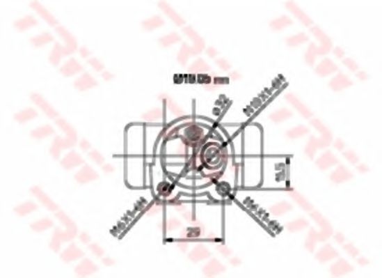 Рабочий тормозной цилиндр TRW BWD131 Рабочий тормозной цилиндр TRW BWD131