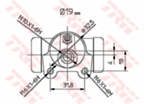 Рабочий тормозной цилиндр TRW BWD183 Рабочий тормозной цилиндр TRW BWD183