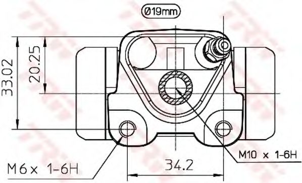 Рабочий тормозной цилиндр TRW BWD271 Рабочий тормозной цилиндр TRW BWD271