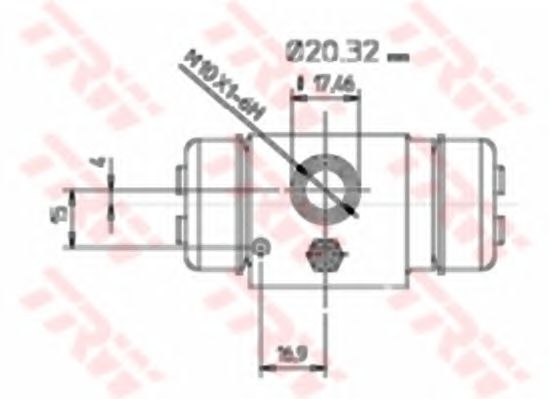 Рабочий тормозной цилиндр TRW BWF195 Рабочий тормозной цилиндр TRW BWF195