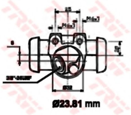 Рабочий тормозной цилиндр TRW BWK116 Рабочий тормозной цилиндр TRW BWK116