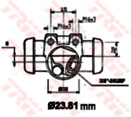 Рабочий тормозной цилиндр TRW BWK117 Рабочий тормозной цилиндр TRW BWK117