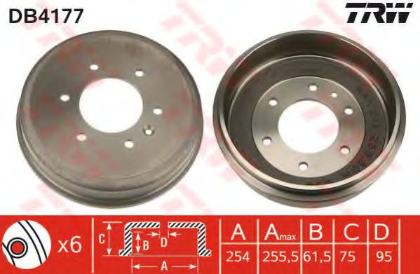 Тормозной барабан TRW DB4177
