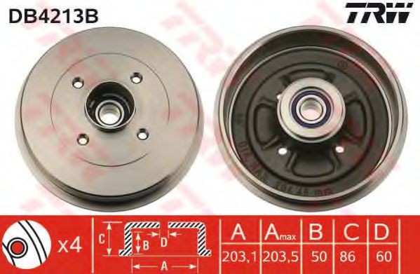 Тормозной барабан TRW DB4213B