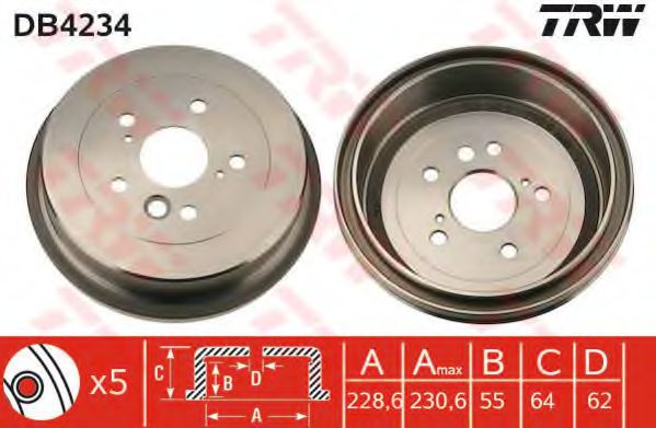 Тормозной барабан TRW DB4234